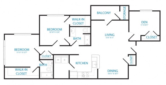 2 bedroom den