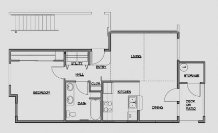 1 bed 1 bath Floorplan at Tustin Apartment Homes, Yelm, WA, Washington , 98597