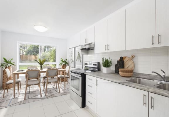 Bright and modern kitchen with upgraded appliances