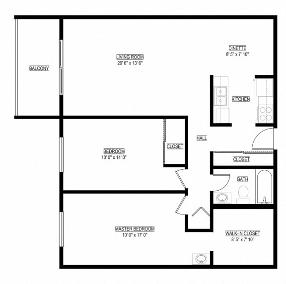 Floor Plan  2 Bed 1 Bath The OLeary Floor Plan at Eagan Place Apartments in Eagan, MN_OLeary(1)