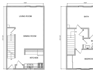 Floor Plan 2 Bed Townhome