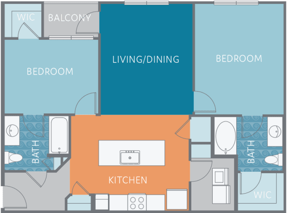 Floor Plan  The Mississippi  at Watermark at Steele Crossing, Fayetteville, Arkansas