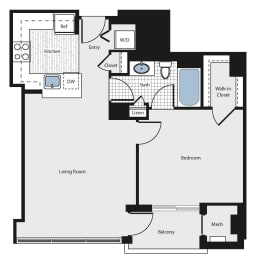 one bedroom apartments with walk in closet for rent in arlington