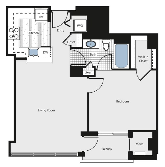 one bedroom apartments with balcony in arlington va