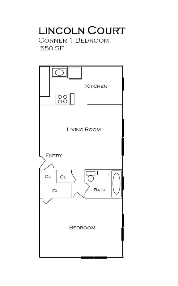 Lincoln Court apartments floorplan