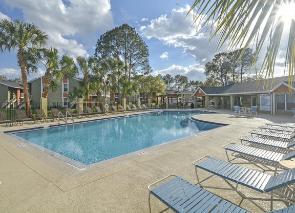 Spacious  Pool Sundeck with Lounge Furniture
