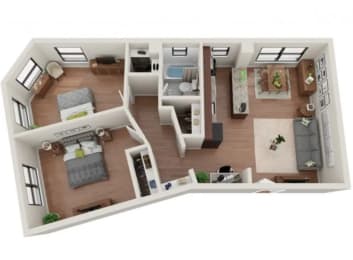 2 bed 2 bath at Convent Gardens Apartments, Missouri