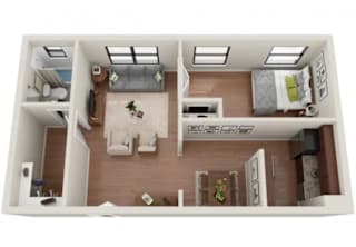 1 bed 1 bath at Convent Gardens Apartments, St. Louis, Missouri
