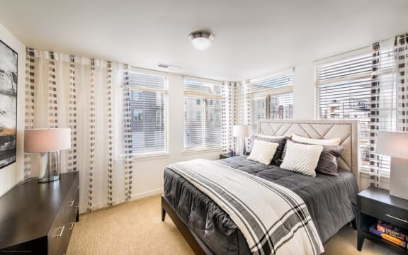 Bedroom at 8000 Uptown Apartments in Broomfield, CO