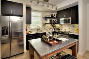 Apartments Santa Rosa-Annadel Apartments Kitchen with Stainless Steel Appliances and Large Island