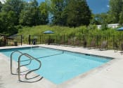 Thumbnail 18 of 22 - outdoor pool and multiple deck chairs