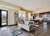 Thumbnail 1 of 42 - Living room and kitchen