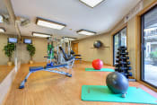 Thumbnail 13 of 26 - fitness room with exercise balls, yoga mat, and exercise equipment