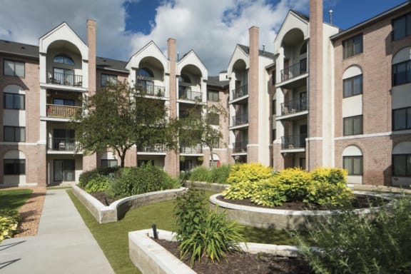 Exterior of apartment buildings