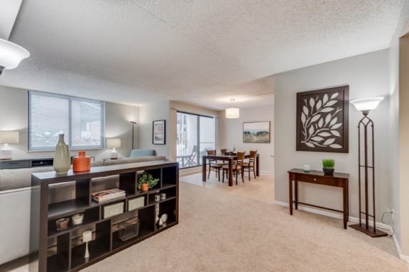 Living room and dining room table