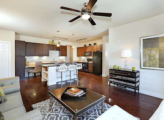 Model living room/kitchen