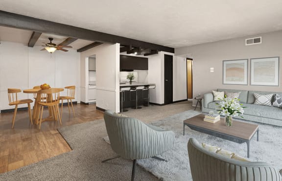 Open Floor Plan at mission hill apartments in Albuquerque