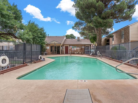 the swimming pool at the villa at canyon ridge