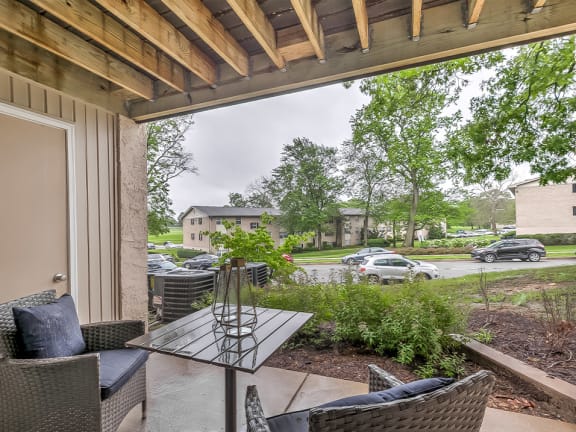 Private Patio at Kenilworth at Perring Park Apartments, Maryland, 21234