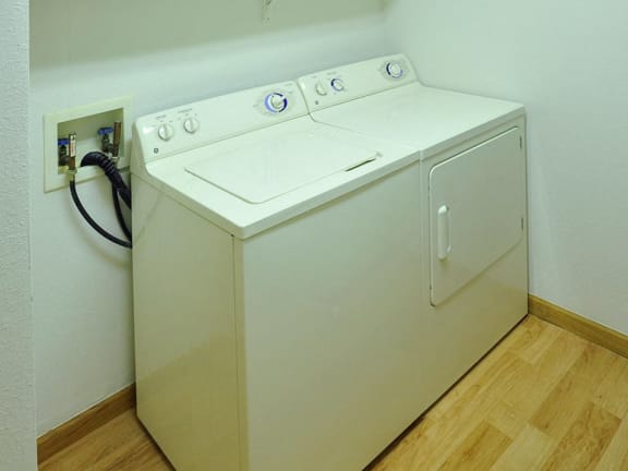 In-Unit Washer and Dryer Set at Tanglewood Apartments in Oak Creek, WI