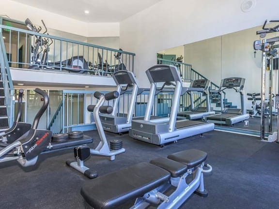 Fully-Equipped Fitness Center at Oxnard Plaza Apartments
