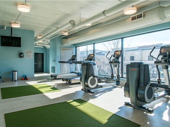 Fitness Center Cardio Equipment at St. Marys Square Apartments, North Carolina, 27605