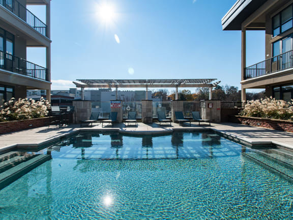 Heated &amp; Chilled Saltwater Swimming Pool at St. Marys Square Apartments, Raleigh