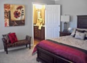 Thumbnail 8 of 11 - Master Bedroom With Carpeted Flooring at Pine Village Rental Home Community in Sanford, NC