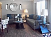 Thumbnail 10 of 11 - Living Room With Wood Flooring at Pine Village Rental Home Community in Sanford, NC