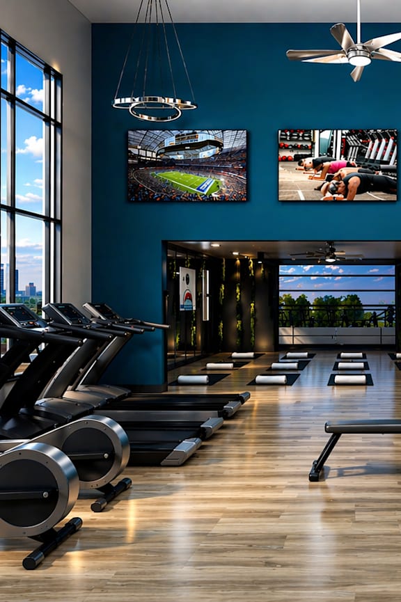 Modern Gym at Avela Luxury Apartments, Henderson