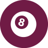 a white ball with a purple background