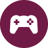 a video game controller with a purple background