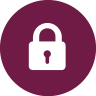 a white padlock on a purple background with a lock