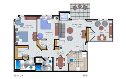 2 bedroom apartments of The Whitney near bethesda metro