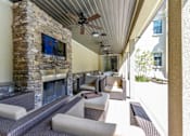 Thumbnail 23 of 28 - Residences of Chastain poolside lounge.