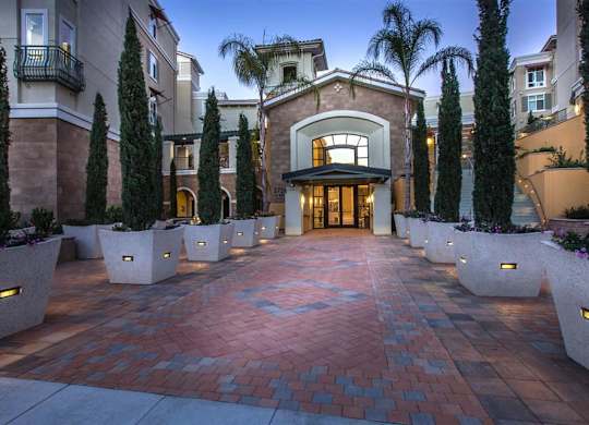 The Verdant Apartments leasing office entrance in San Jose CA