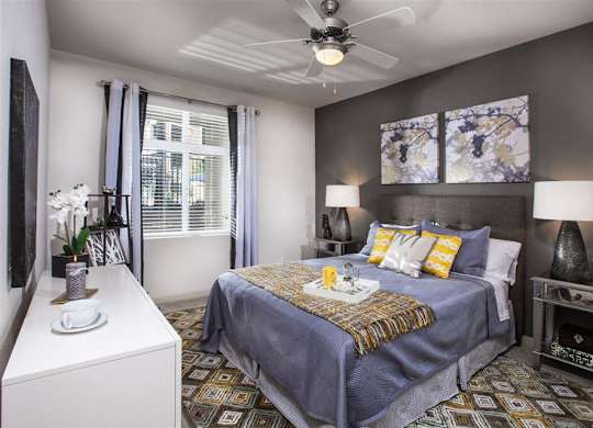 The Verdant Apartments master bedroom in San Jose CA