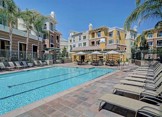 The Verdant Apartments Pool and spa with Wi-Fi access in San Jose CA