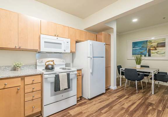 Equipped Kitchen at Vivir at Ballpark Village Apartments, Goodyear, AZ 85338