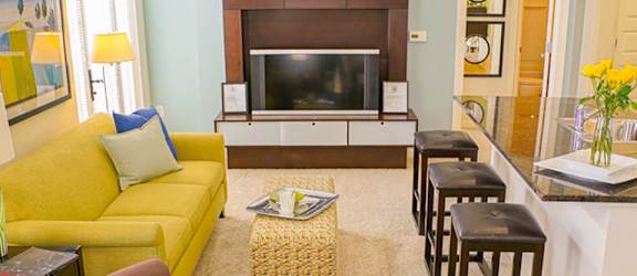 Living room at The Chapman Apartments in Hampton VA