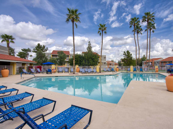 take a dip in our resort style swimming pool at Valencia Park, Phoenix
