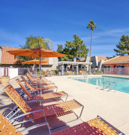 Pool Side Relaxing Area at Granite Bay, Phoenix, AZ, 85023