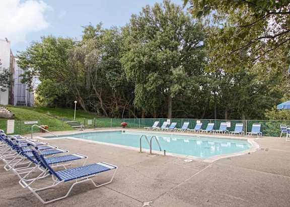 Pool With Relaxing Chairs at The Highlands, Michigan, 48105