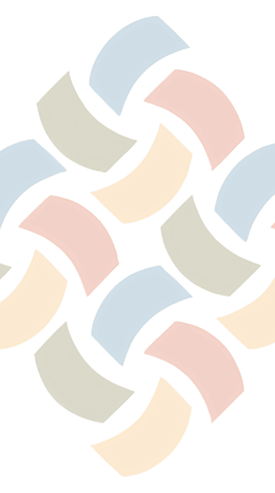A graphic of a circular pattern with alternating colors of blue, red, and orange.