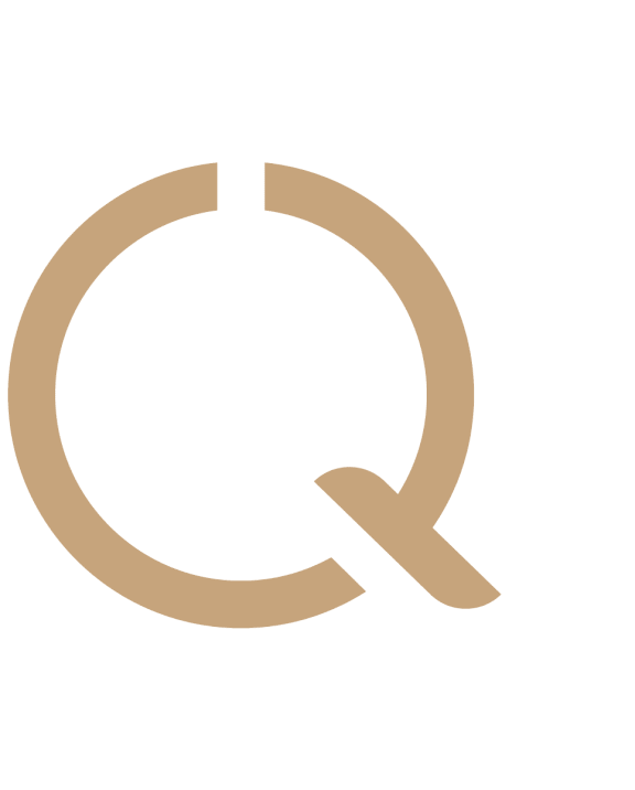 a brown circle with an arrow logo on a white background