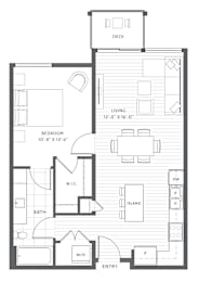 Floor Plan  Floor Plan B1 One Bedroom