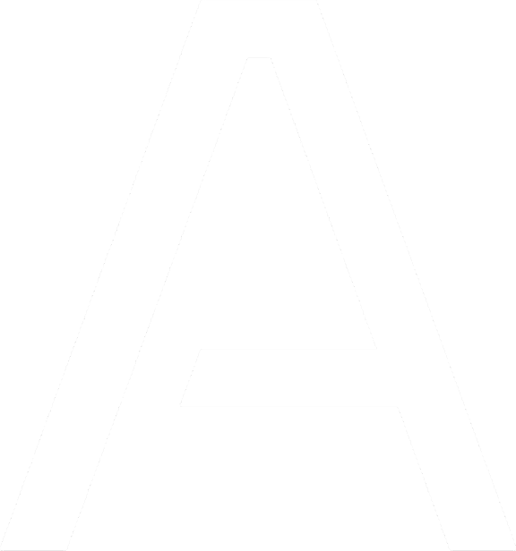 A white letter A on a black background at Alameda Apartments, Wembley, HA9 0HS