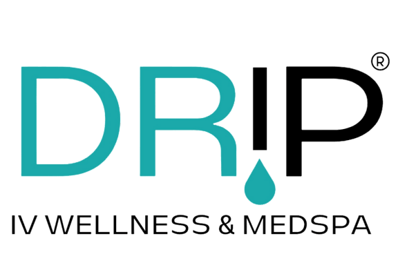 A logo for IV Wellness & Medspa with the letters "DRP" and a water droplet.