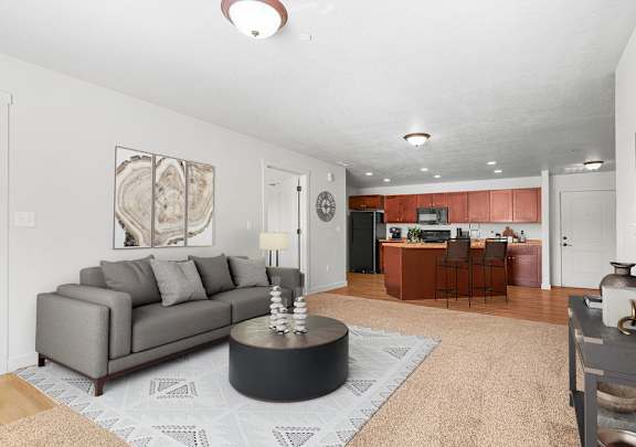 Logan Gateway staged living room