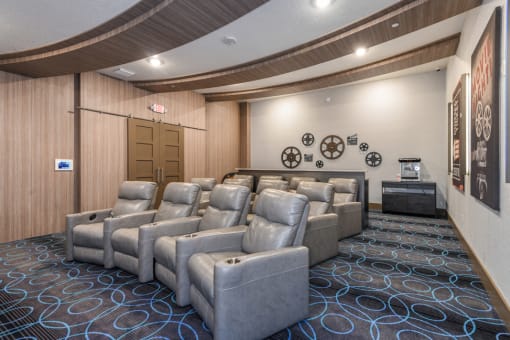 Theater Room at Centre Pointe Apartments in Melbourne, FL